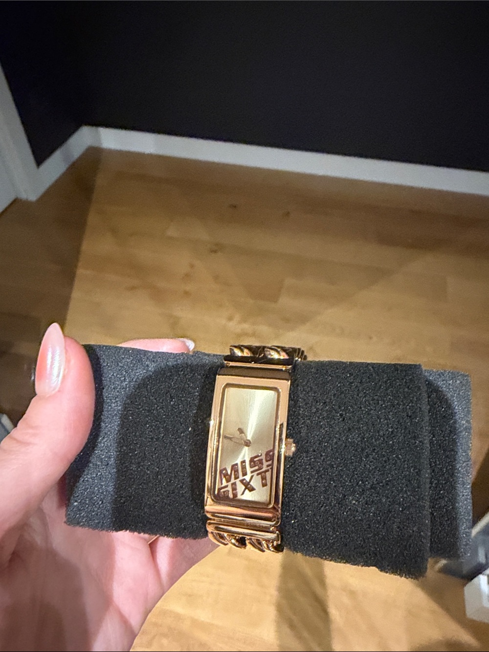 Miss Sixty Rose Gold-Tone Rectangular Bracelet Watch